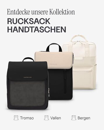 Рюкзак Kapten & Son Tromso Small 6 л кремово-чорний або чорний, міський рюкзак для жінок і чоловіків, компактний daypack