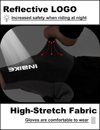 Велосипедні рукавички Inbike для чоловіків, літні, напівпальцеві, чорні, розмір L