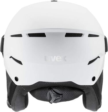 Лижний шолом uvex instinct visor з візором для жінок і чоловіків, біло-чорний матовий, розмір 56-58 см, індивідуальне регулювання