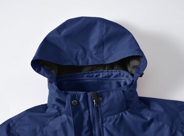 Жіноча 3-в-1 куртка Ysento: водонепроникна, вітрозахисна, з флісовою підкладкою, для активного відпочинку, з капюшоном (S, Морська)