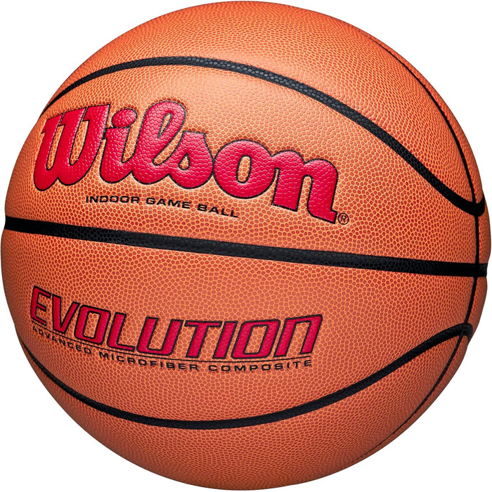 Баскетбольний м'яч Wilson Evolution для залу, розмір 5/6/7, помаранчевий