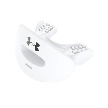 Маска захисна Under Armour Air Mundschutz біла зі знімним ремінцем