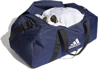 Сумка-дуфел adidas Tiro Primegreen унісекс, середня, темно-синя/чорна/біла, екологічний матеріал