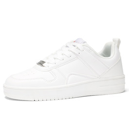 Жіночі кеди LUCKY STEP з блискучими стразами, шкіряні низькі кросівки на шнурівках, білі (38 EU)