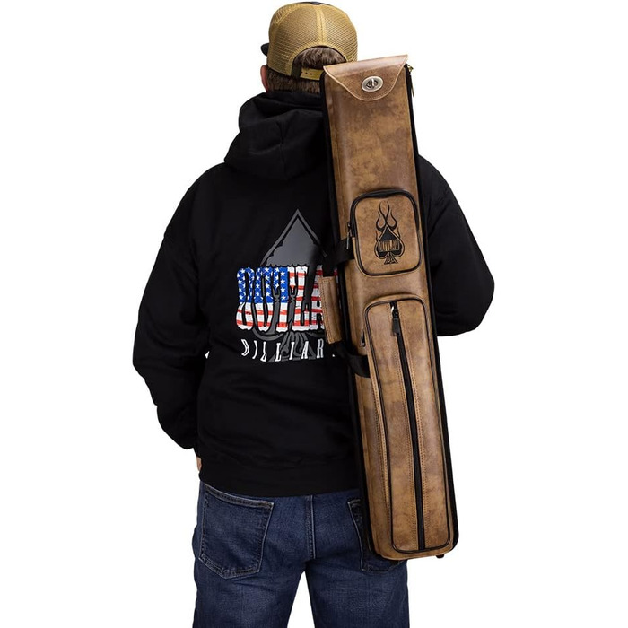 Чохол для бильярдного кия Outlaw Nexus - для 3 кия та 5 насадок, з дизайном Flammen