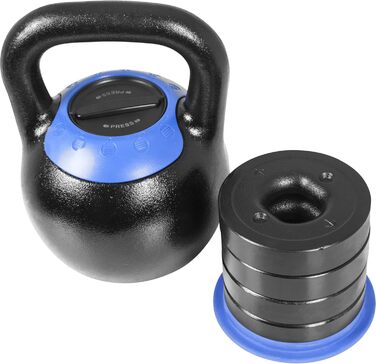 Регульована гиря GORILLA SPORTS 16 або 24 кг, чавунна, для силових тренувань