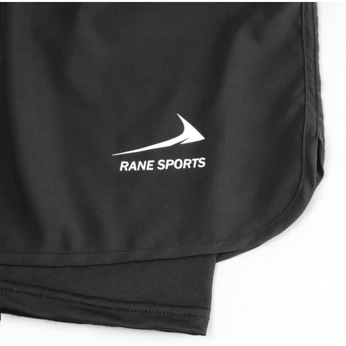 Чоловічі бігові шорти 2 в 1, спортивні шорти для тренувань, марафону, бігу на відкритому повітрі, чорного кольору / з петлею для рушника, XXL