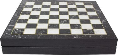 Персоналізоване велике шахове набір Antochia Crafts з коробкою, персоналізованою дошкою та металевими фігурами – подарунок для сина, чоловіка, батька на день народження, річницю, Різдво (36 см)