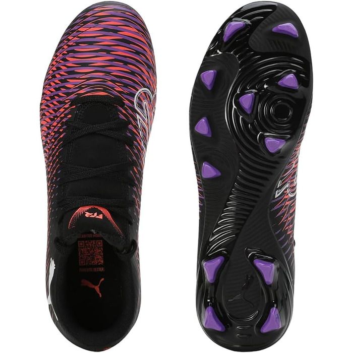 Жіночі футбольні бутси PUMA Future 8 Play FG/AG, 38 EU, Puma Black/Puma White/Glowing Red