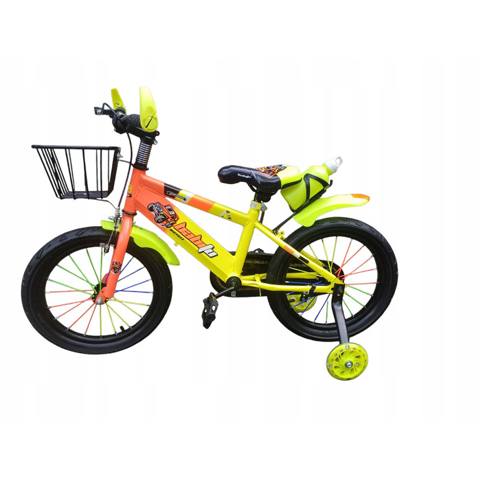 Дитячий велосипед 16 дюймів для хлопчика з кошиком, синій