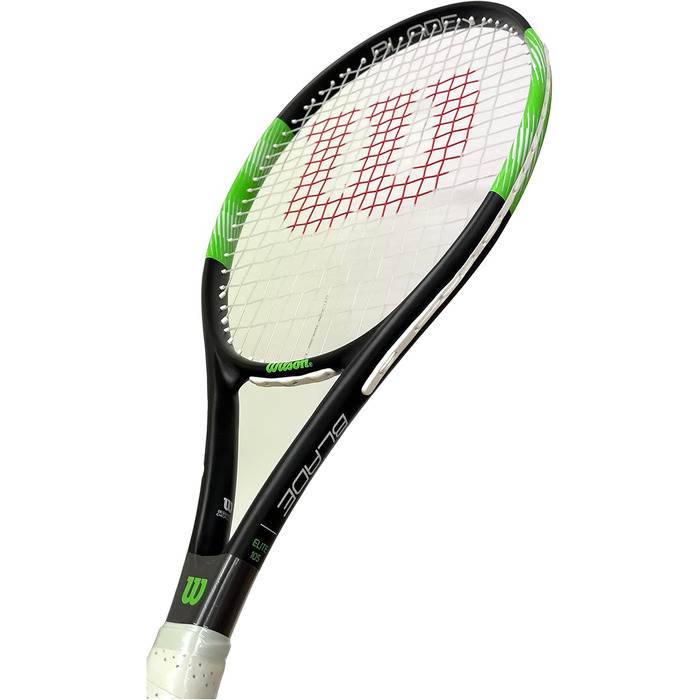 Тенісна ракетка Wilson Blade Elite 105 для дорослих, чорна/зелена/біла, розмір ручки 3 (4 3/8 дюйма)