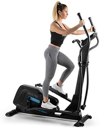 Еліптичний тренажер Kraftfit для дому, 20 кг маховик, 12 програм, Bluetooth, сумісний з Kinomap, чорний
