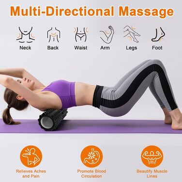 Набір для масажу та міофасціального релізу 7-в-1: Ролик, масажний м'яч, петля, стрічка для йоги, пілатесу та спорту