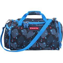Спортивна сумка Step by Step 'Трактор Фредді', блакитна, 13л, з відділенням для мокрого одягу, регульовані ремені