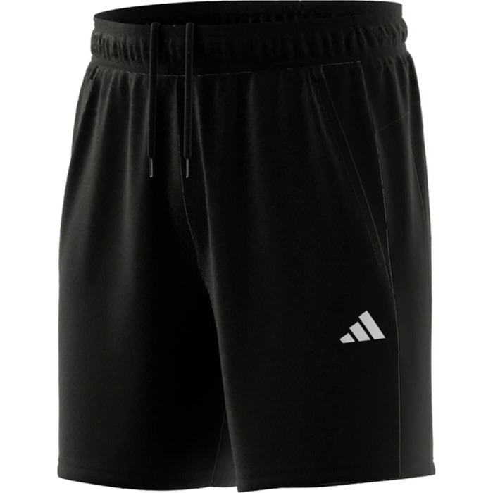 Чоловічі тренувальні шорти Adidas Train Essentials Woven, чорні з білим, 7 дюймів, розмір S
