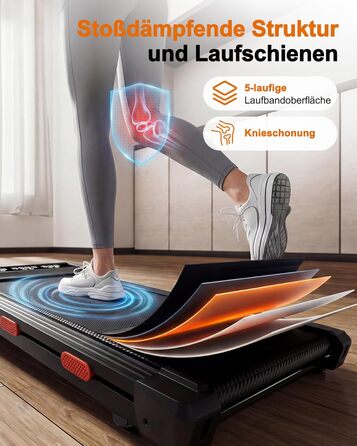 Бігова доріжка Lacuffy Walking Pad з нахилом для дому та офісу, керування через додаток, AI-тренування, підтримує до 136 кг, 90 см, чорна