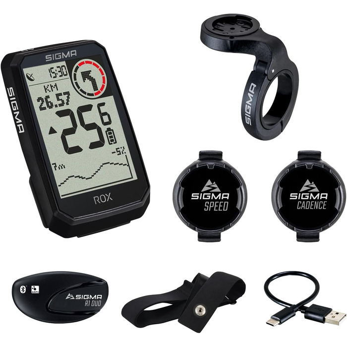 Велокомп'ютер SIGMA ROX 4.0 Special Edition GPS бездротовий з навігацією, сумісний з E-Bike (чорний)