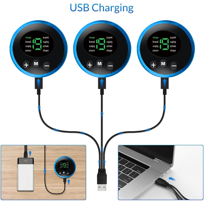 EMS тренажер для пресу LEMENG: електричний стимулятор м'язів живота, USB, перезарядна батарея