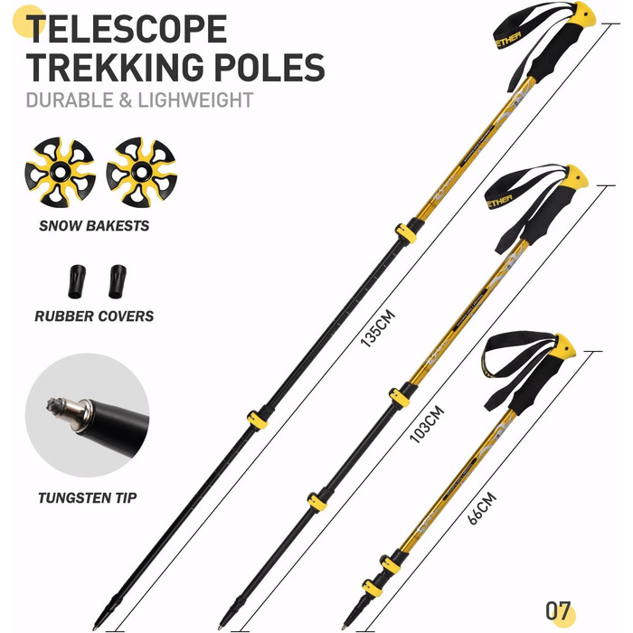 Снігоступи G2 21/25/30 дюймів: легкі, з коробкою для пальців, EVA-підкладкою, підйомкою п'ятки та зручною системою фіксації. Комплект з трекінговими палками, сумкою та захисними бамперами. Доступні кольори: помаранчевий, синій, червоний. Макс. вага користувача: 150 фунтів