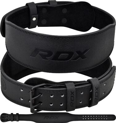 Шкіряний пояс для важкої атлетики RDX 4