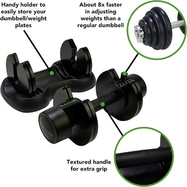 Регульована гантеля Tunturi Selector до 12,5 кг, крок 2,5 кг