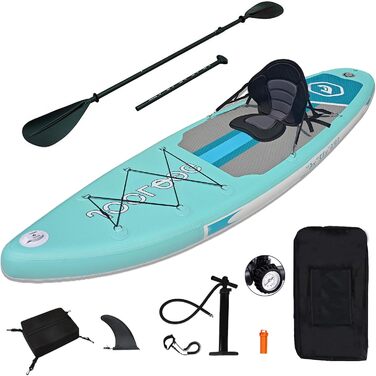 Надувний SUP Board JOOLOOG – Stand Up Paddle Board для дорослих та підлітків, 300 кг, 10'2/10'5, 320x81x15 см