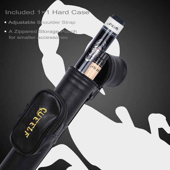 Більярдний кий CUEELF Scorpion з канадського акації, 147.3 см, професійний, 553-595 г