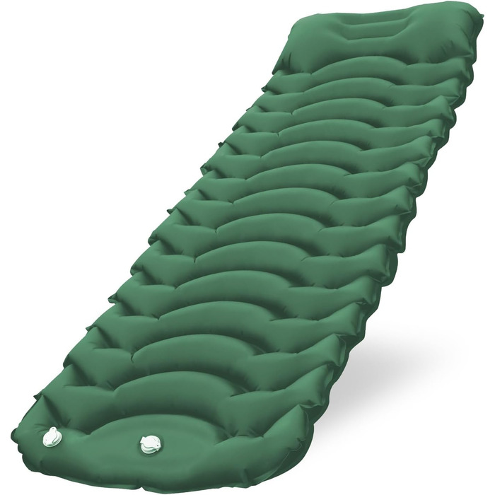 Надувний килимок Isomatte CIXMUS з самонадуванням, 10 см товщини, з насосом та подушкою, водонепроникний, для кемпінгу та відпочинку на природі, зелений