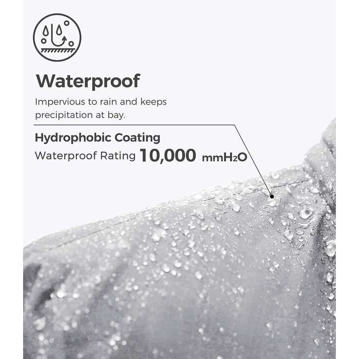 Чоловіча гірськолижна куртка Wantdo: теплий флісовий мантель, водонепроникна та дихаюча, з капюшоном, вітрозахист, сірий колір, розмір XL