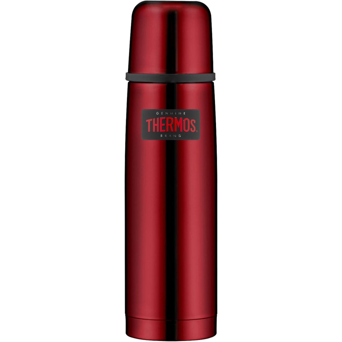 Термос із нержавіючої сталі Thermos Light & Compact 500 мл, червоний, із кришкою-чашкою, 12 годин гаряче / 24 години холодне, герметичний, без BPA