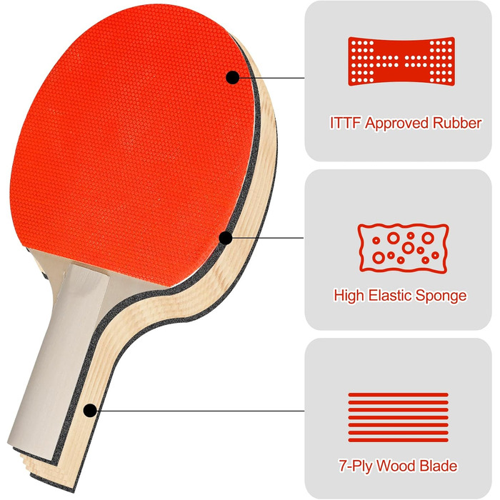 Набір для настільного тенісу: стіл, сітка, 2 ракетки, 3 м'ячі, сумка