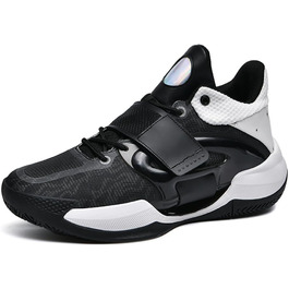 Чоловічі баскетбольні кросівки для хлопців, баскетбольні тренувальні кросівки, комфортні кросівки для тенісу та бігу, розмір 41 EU, чорно-білі