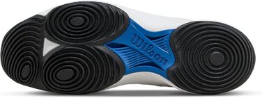 Взуття для падел-тенісу Wilson Hurakn Pro V2 для чоловіків (44 EU, X-широкий, білий, блакитний, чорний)