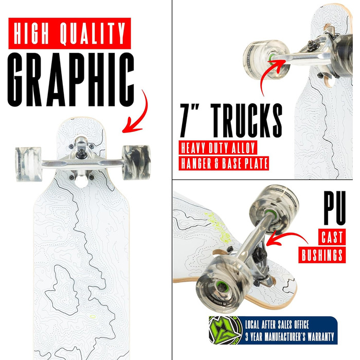 Скейтборд Madd Gear Pro Series Terrain 78.7x20.3 см для початківців - Комплект