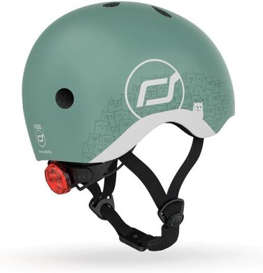 Дитячий шолом Scoot&Ride XXS, рефлективний, лісовий зелений