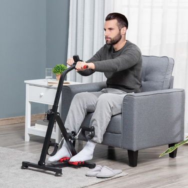 Міні-тренажер для літніх людей з регульованою висотою та довжиною. Оснащений ручками, LCD-дисплеєм та фіксаційним ременем.