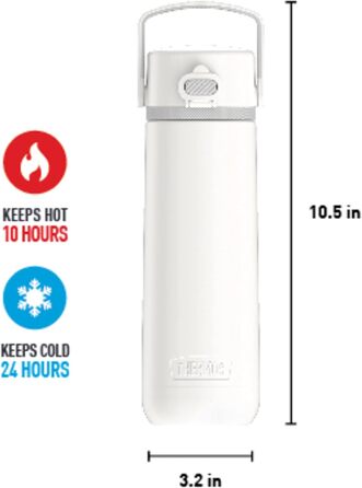 Термос-бутилка з нержавіючої сталі Thermos Alta Series, 473 мл, сіро-біла
