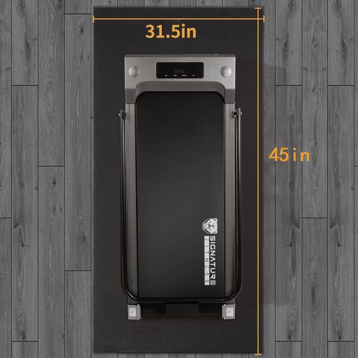 Захисний килимок для тренажерів PROIRON 80x115 см, 5 мм, для бігової доріжки, велотренажера, йоги - гумовий килимок для фітнес-залу