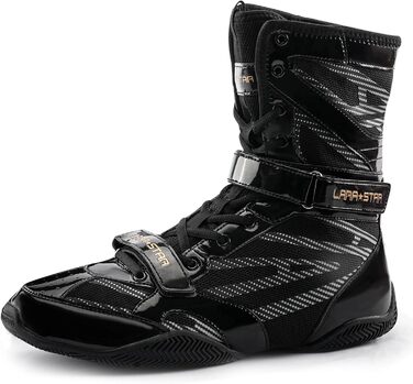 Боксівські кросівки для чоловіків та жінок, професійні боксівські кросівки, Муай Тай, бокс, боксерські черевики. Розмір 40 EU, колір Чорний горіх