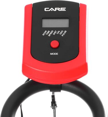 CARE FITNESS Велотренажер для дому - Spike 74450 з маховиком 12 кг, педалі з зачепом, триатлонний кермо та ролики для пересування