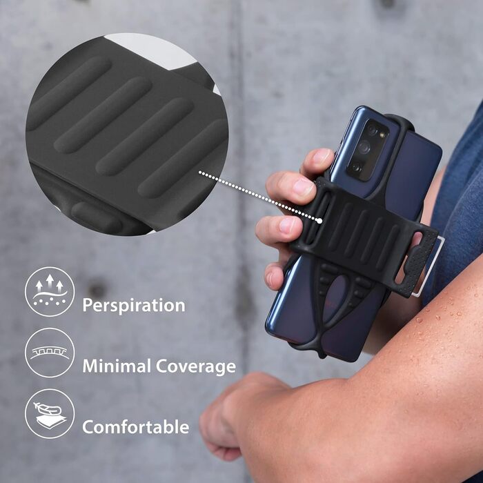 Спортивний браслет BONE Sportarmband Run Tie 2, розмір L – для смартфона, бігу, фітнесу (25-35.5 см)