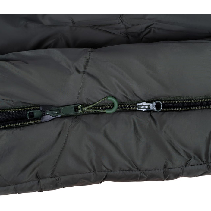 Сплячий мішок Alpinus Ultralight Pro 1000 для дорослих, 215 x 80 см, зелений, двошарова ізоляція, компресійний чохол