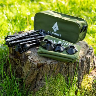 Зручний складаний стул для кемпінгу Alpinez: легкий, регульований по висоті, з компактним розміром | Стільці для риболовлі, пляжу, відпочинку на природі. Зелений колір