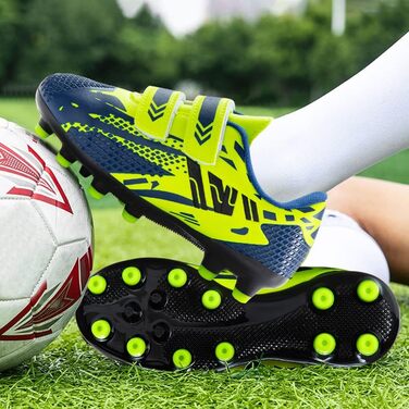 Дитячі футбольні бутси для гри на штучному покритті, низькі, дихаючі, для тренувань та гри, білі, сині, зелені, розміри 28-37 EU