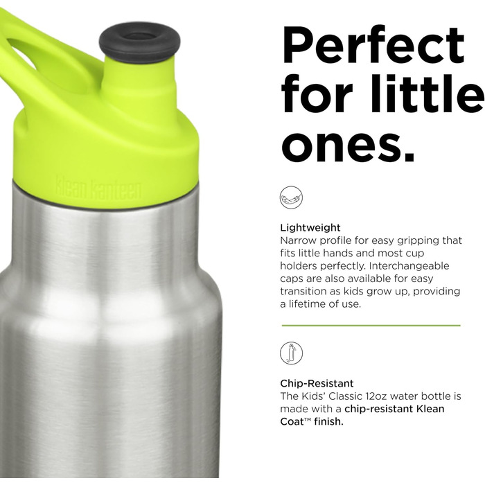 Універсальна пляшка Klean Kanteen Classic Sport для дорослих, спортивна, нержавіюча сталь