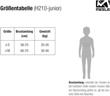 Дитячий жилет для плавання MESLE H210 Junior, 25-40 кг, блакитний, з кріпленням між ногами, для SUP та каяку