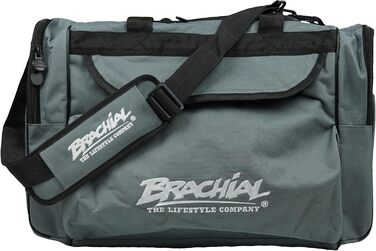 Чоловіча спортивна сумка Brachial Premium, водостійка, з відділенням для взуття та ременем, сіра, розмір M, для спортзалу та подорожей