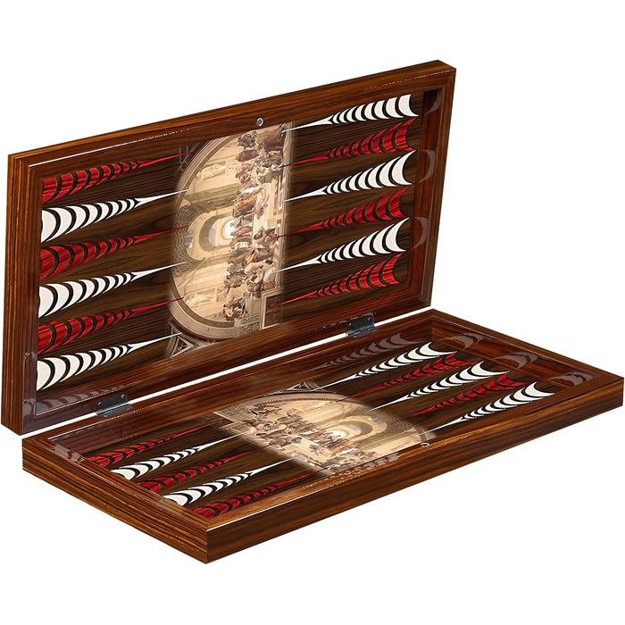 Набір настільної гри PrimoLiving Deluxe Backgammon з дерева Planton S, 28,5 x 28 см