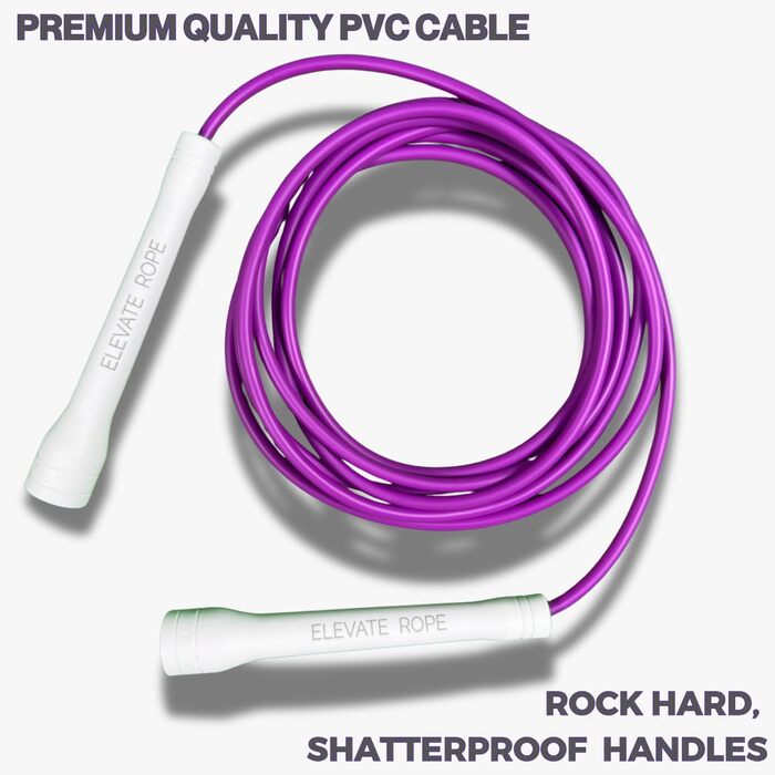 Скакалка Elevate Speed Rope MAX, професійна, PVC з нейлоновим сердечником, 5 мм, 3 м, міцні ручки
