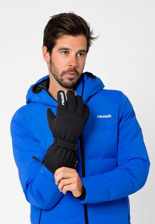 Reusch Crosby R-Tex XT Унісекс лижні рукавички з водонепроникною мембраною, теплі зимові рукавички для спорту, чорні, розмір 8.5